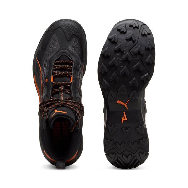 PUMA SEASONS Explore NITROâ¢ Mid GORE-TEXÂ® Men's Hiking Shoes in Black/Grey Skies/Flame Flicker Product Image