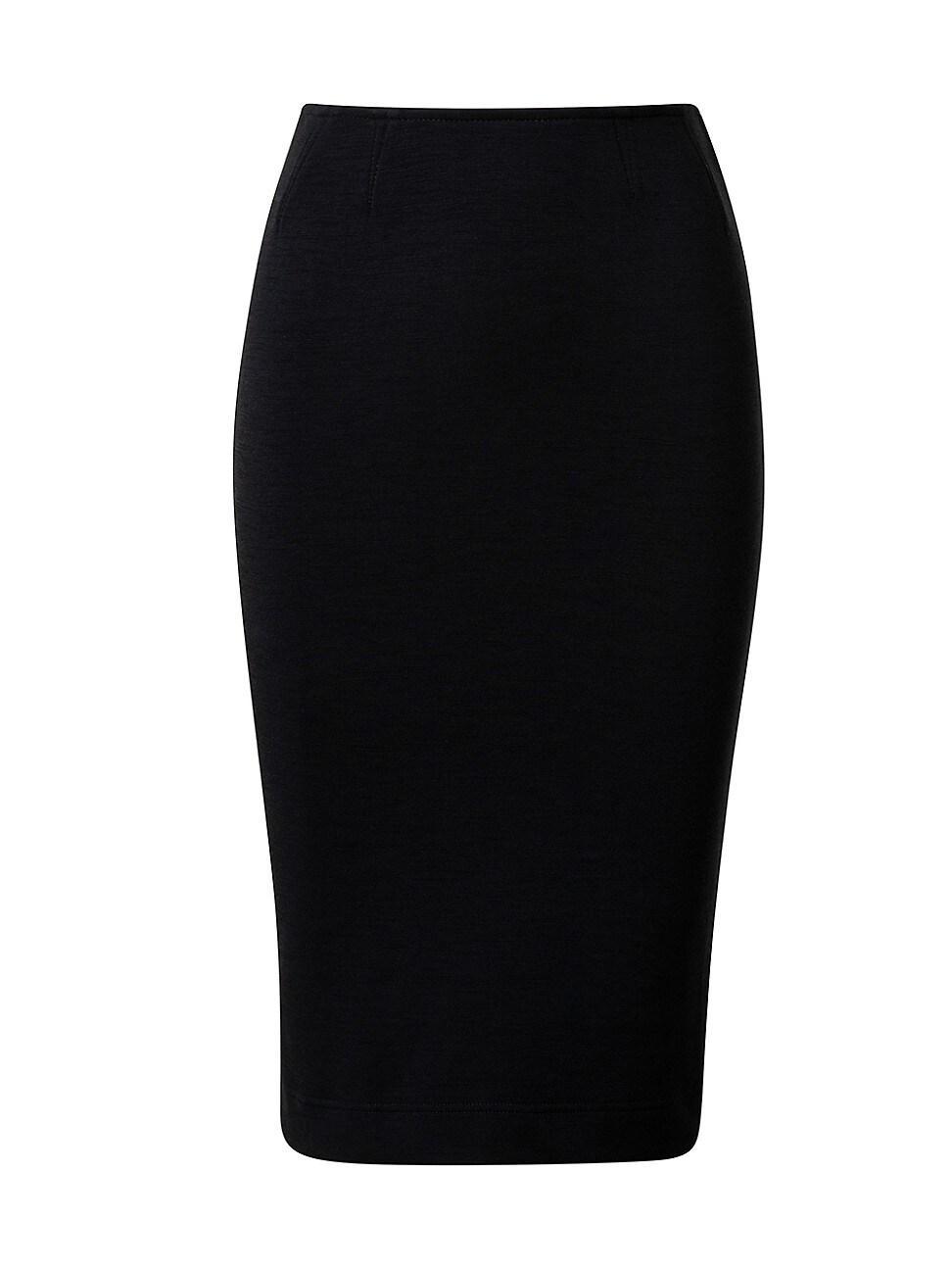 Akris punto Stretch Wool & Cotton Blend Pencil Skirt product image