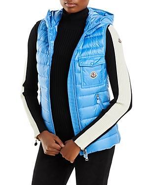 Moncler Glygos Quilted Nylon Hooded Down Vest Product Image