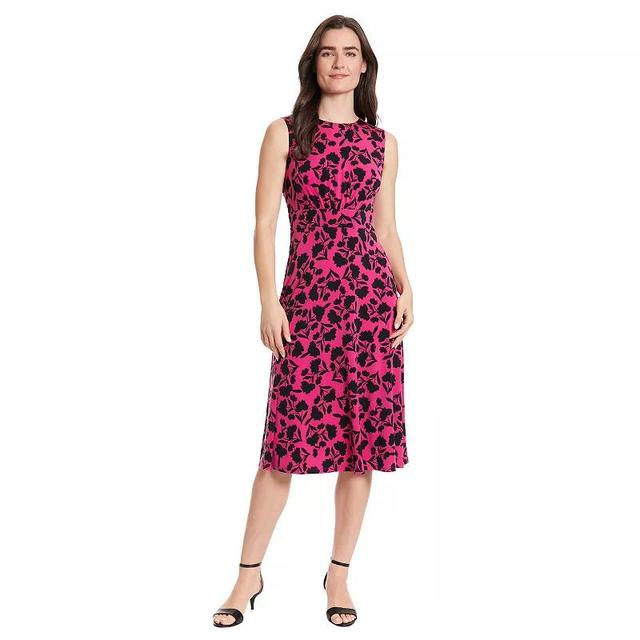 Womens London Times Floral Inset Waist Midi Dress Product Image