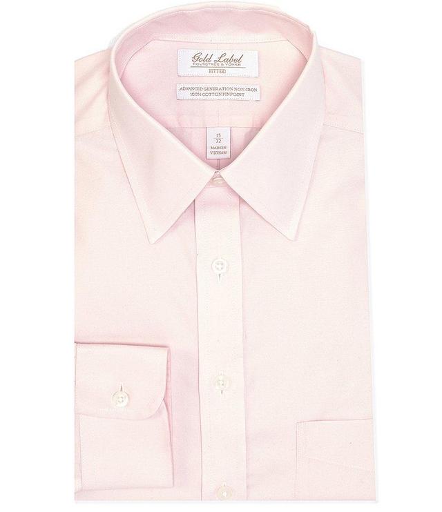 Gold Label Roundtree & Yorke Non-Iron Fitted Point Collar Dress Shirt Product Image