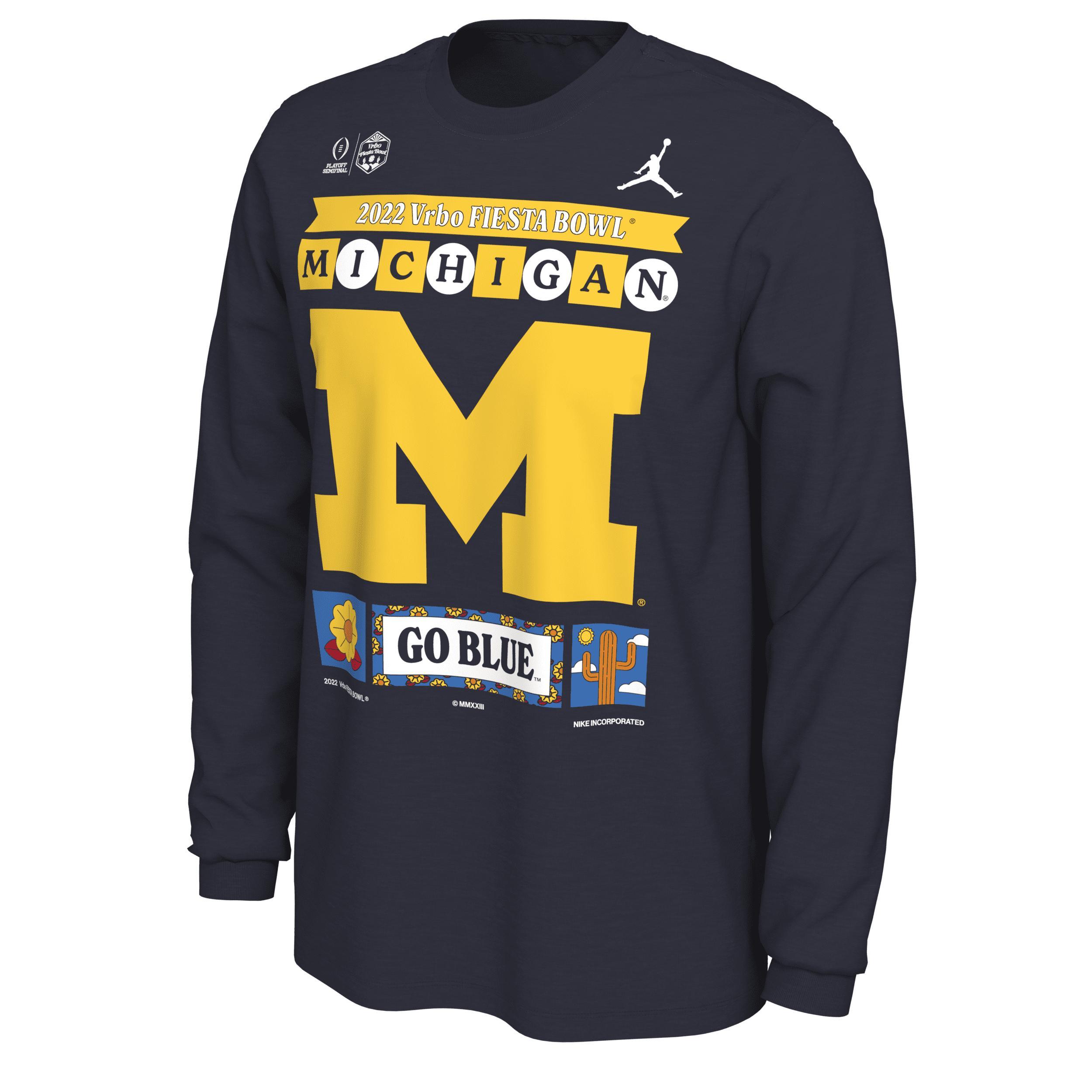 Nike Men's Michigan Bowl Bound Playoff Jordan College Football Long-Sleeve T-Shirt Product Image