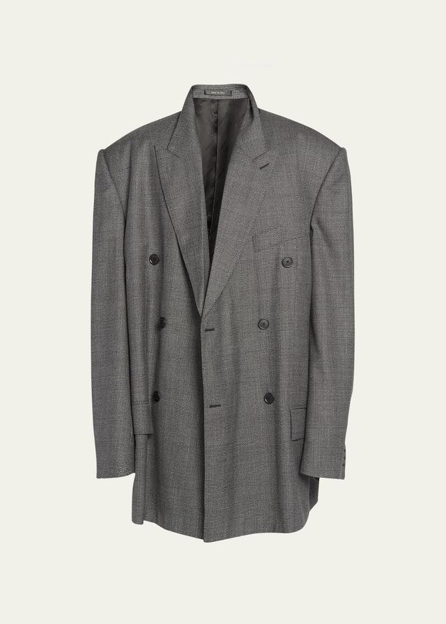 Mens Prince of Wales Oversized Coat Product Image