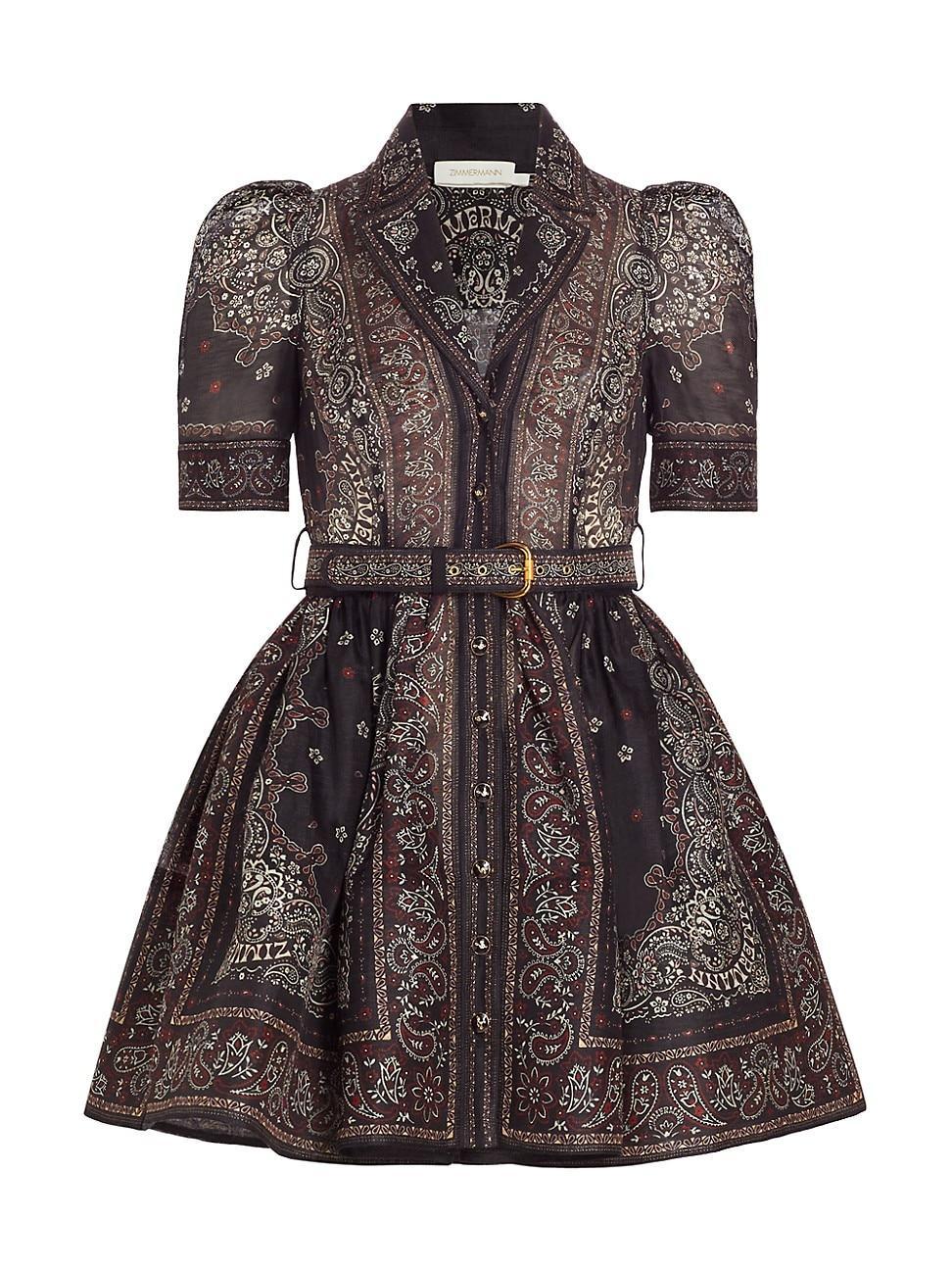 Zimmermann Matchmaker Bandana Print Organza Shirtdress Product Image