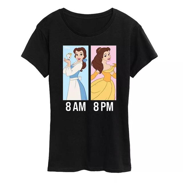 Disney Princess Belle Womens AM to PM Graphic Tee Blue Product Image