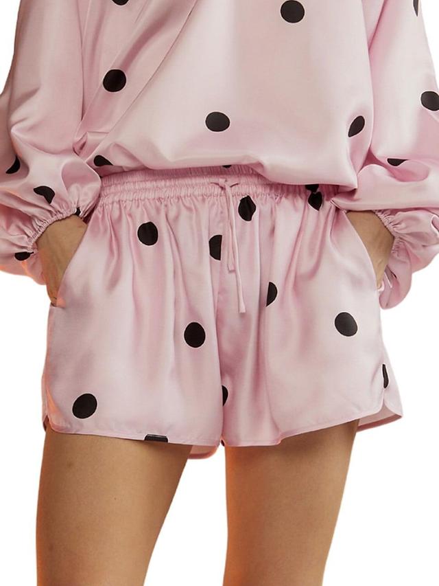 Womens Alice Polka Dot Silk Shorts Product Image