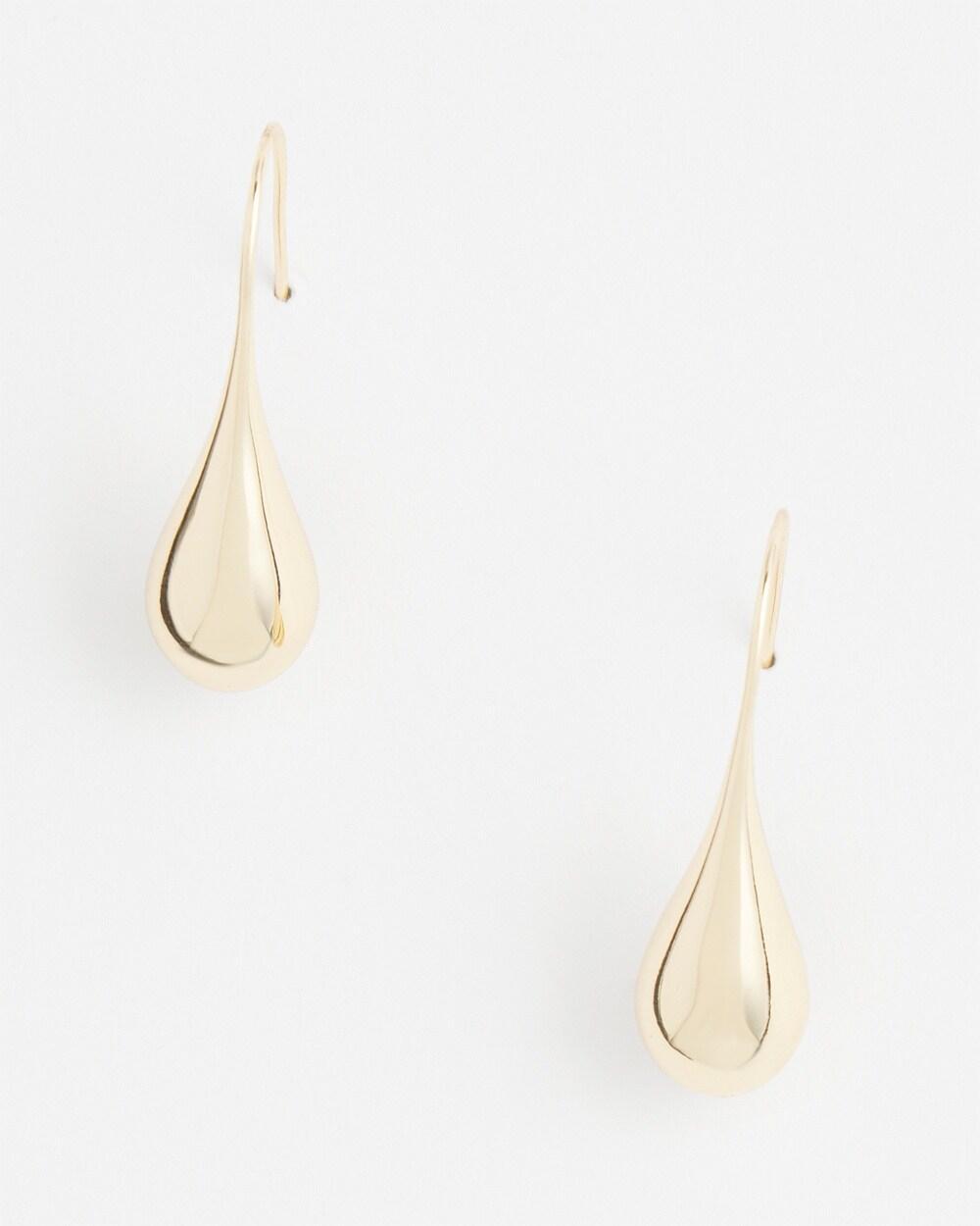 No Droop Gold Tone Teardrop Threader Earrings   Chico's - Gold - Women Product Image