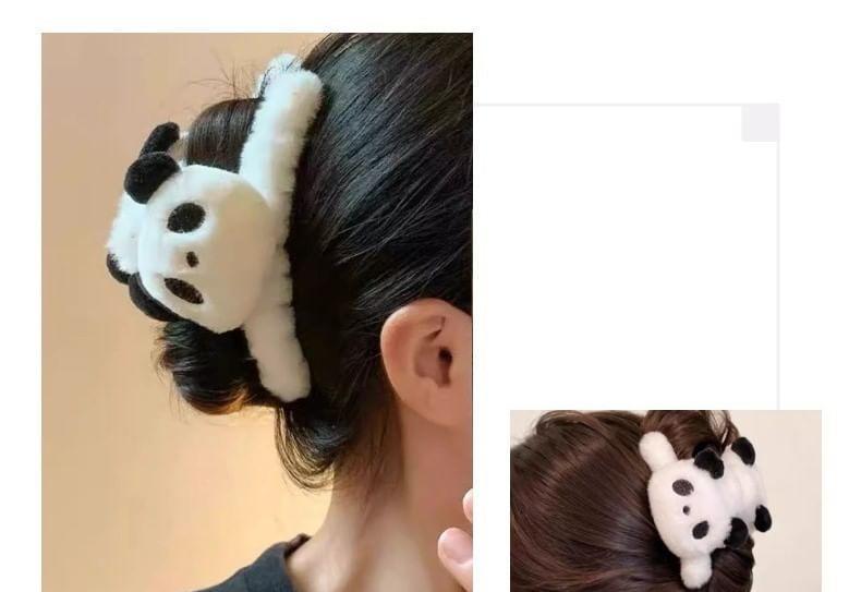 Panda Plush Hair Claw Clip Product Image