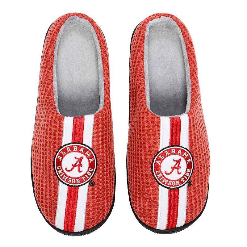 Mens FOCO Crimson Alabama Crimson Tide Team Stripe Memory Foam Slide Slippers Product Image