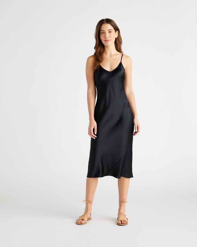 100% Washable Silk Slip Dress Product Image