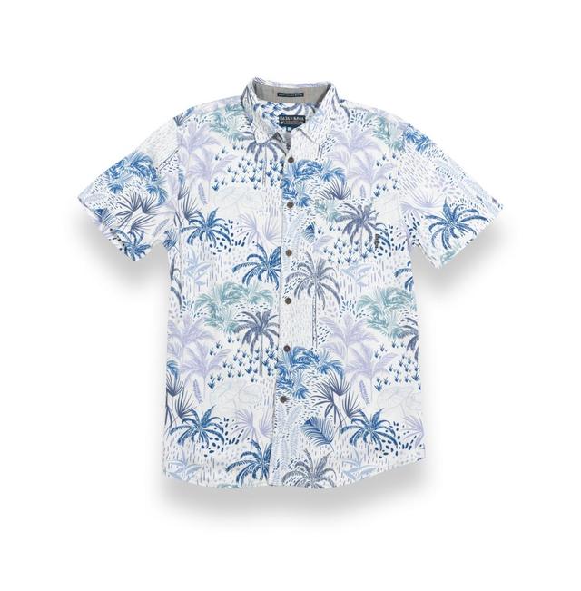 Baja Llama Mens White Hot Tropics - White Nighthawk Button Up Shirt Product Image