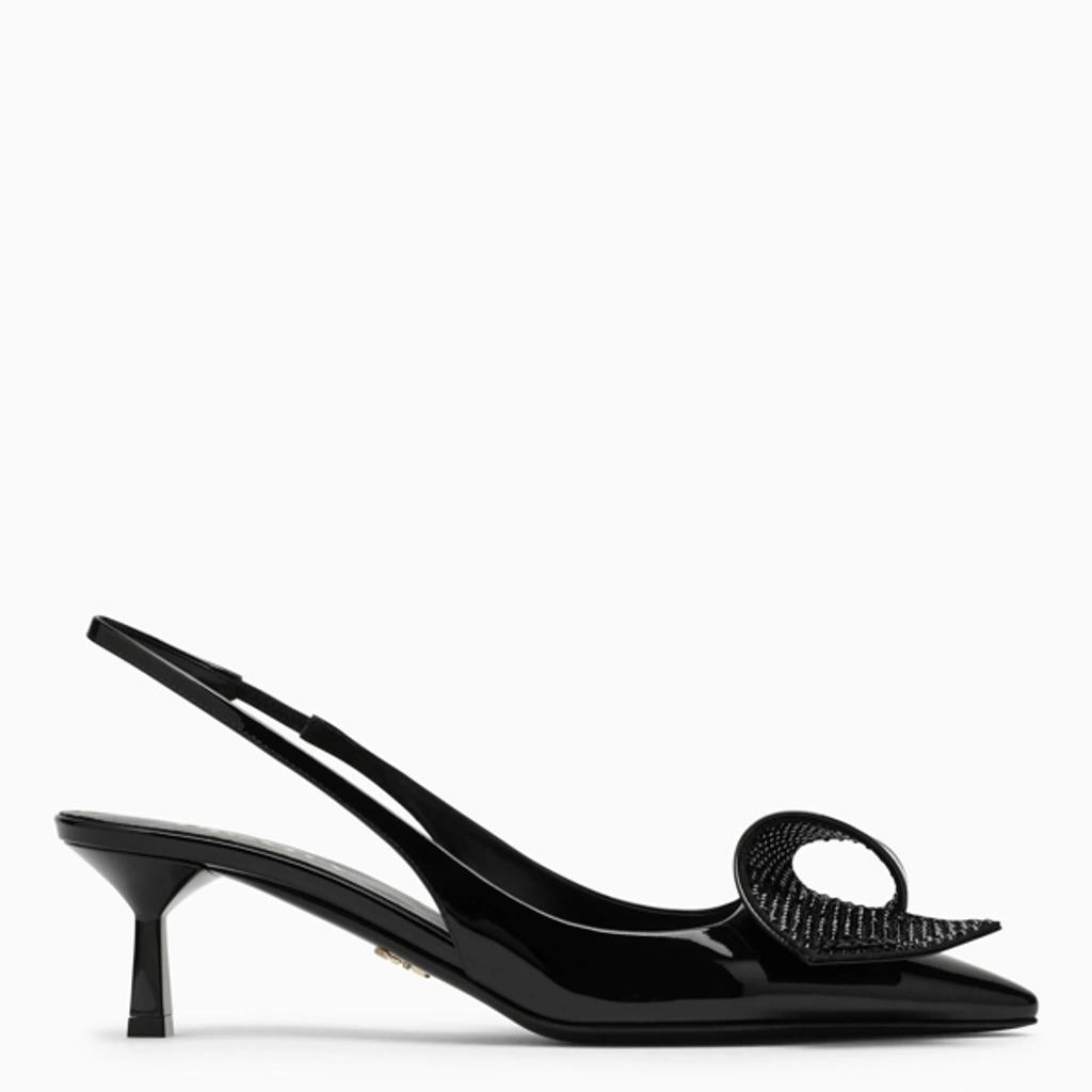 PRADA Patent Leather Slingback Pumps In Black product image