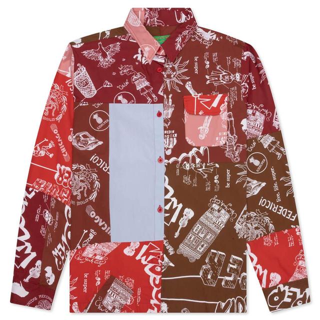 Super Patchwork Jacket - Red Male Product Image