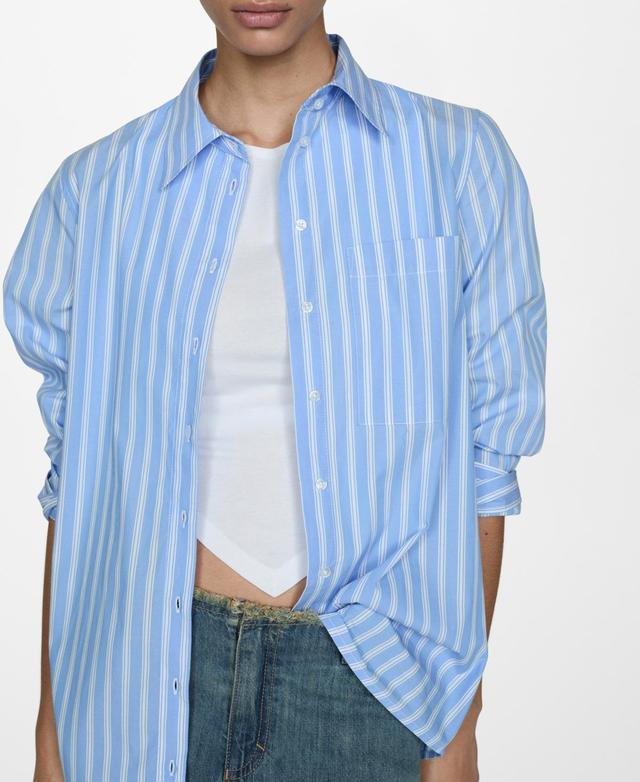 Women's 100% Cotton Striped Shirt Product Image