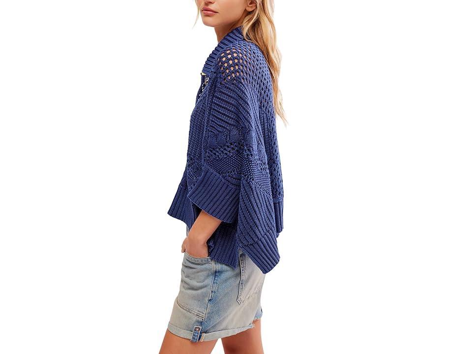 Free People To The Point Polo (Midnight Rain) Women's Sweater Product Image