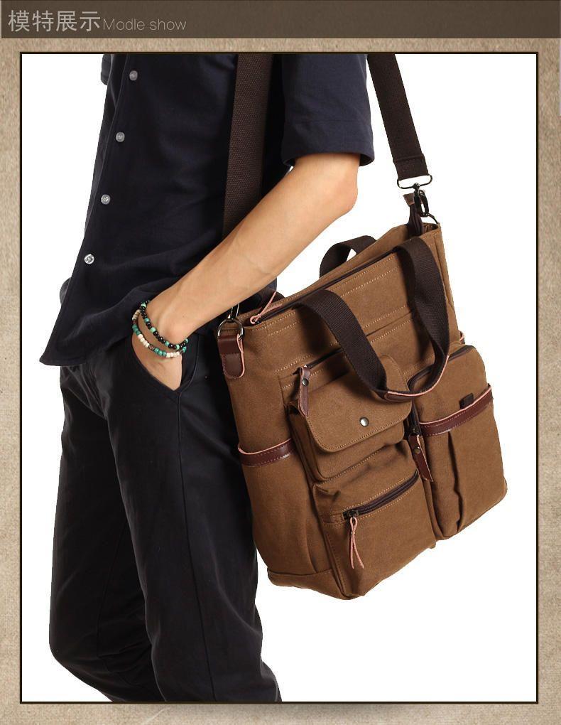 Multi-Pocket Tote Bag with Strap Product Image