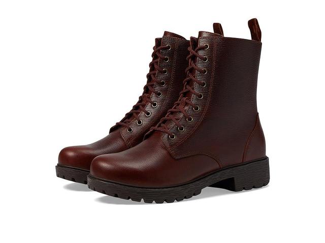 Alegria Ari Leather Water-Resistant Lug Sole Combat Booties Product Image