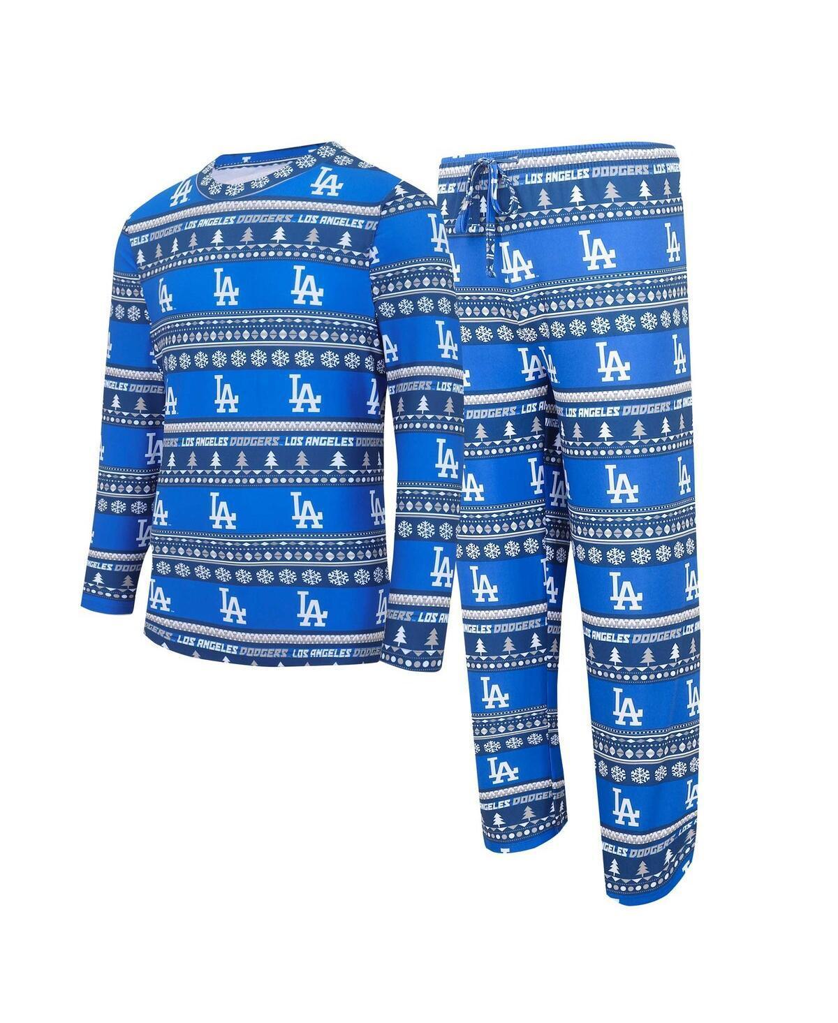 Mens Concepts Sport Royal Los Angeles Dodgers Knit Ugly Sweater Long Sleeve Top and Pants Set Product Image