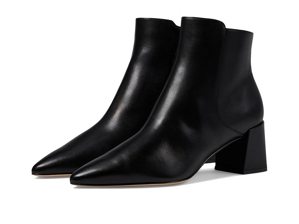 Womens Catlyn Leather Block-Heel Booties Product Image