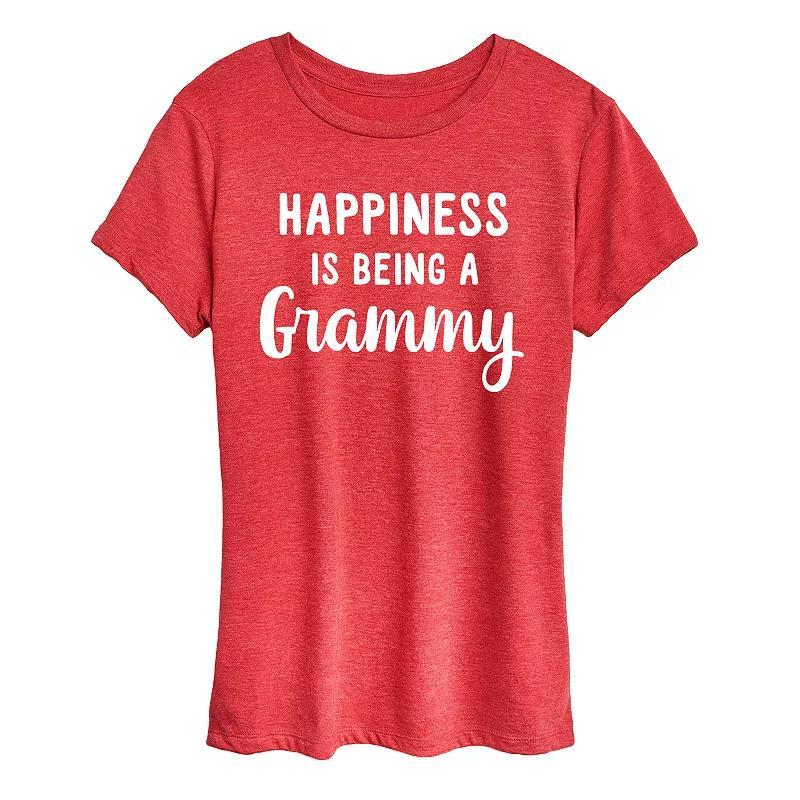 Womens Happiness is Being a Grammy Graphic Tee, Girls Blue Product Image