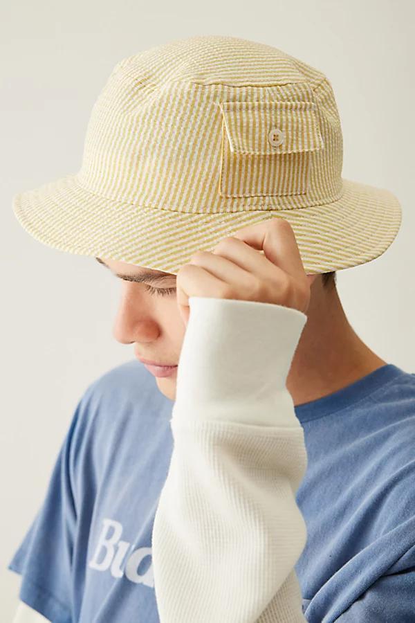 Seersucker Pocket Bucket Hat Mens at Urban Outfitters Product Image