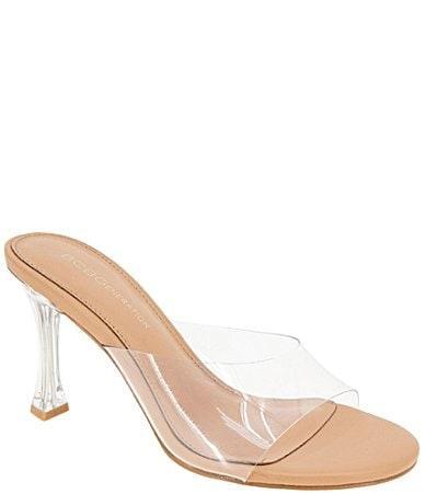 BCBGeneration Martina Clear Vinyl Dress Slides Product Image