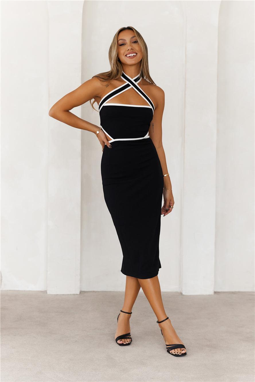 HELLO MOLLY Classiest Of Them All Midi Dress Black Product Image