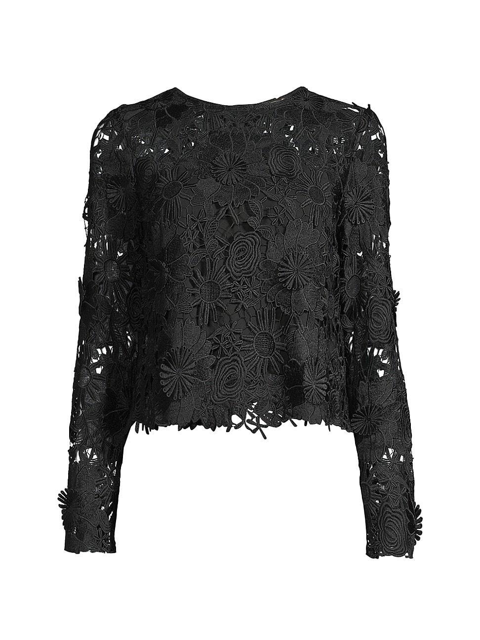 Womens Nori 3D Lace Long-Sleeve Top Product Image