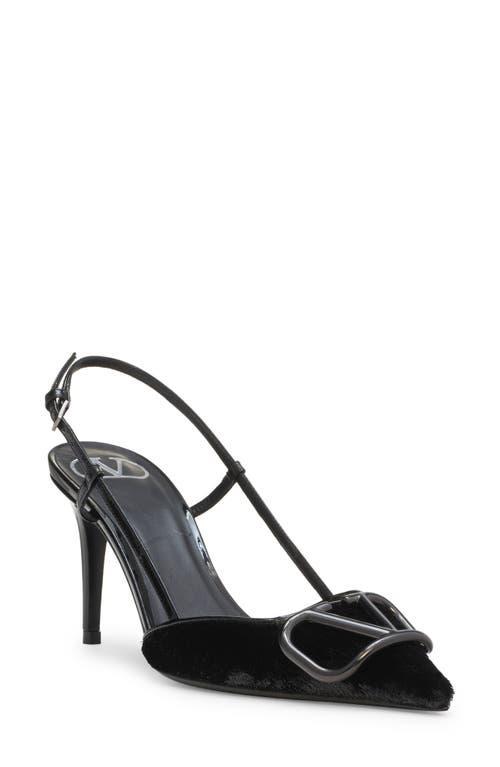 Valentino Garavani Womens V Logo Pointed Toe Slingback Pumps Product Image