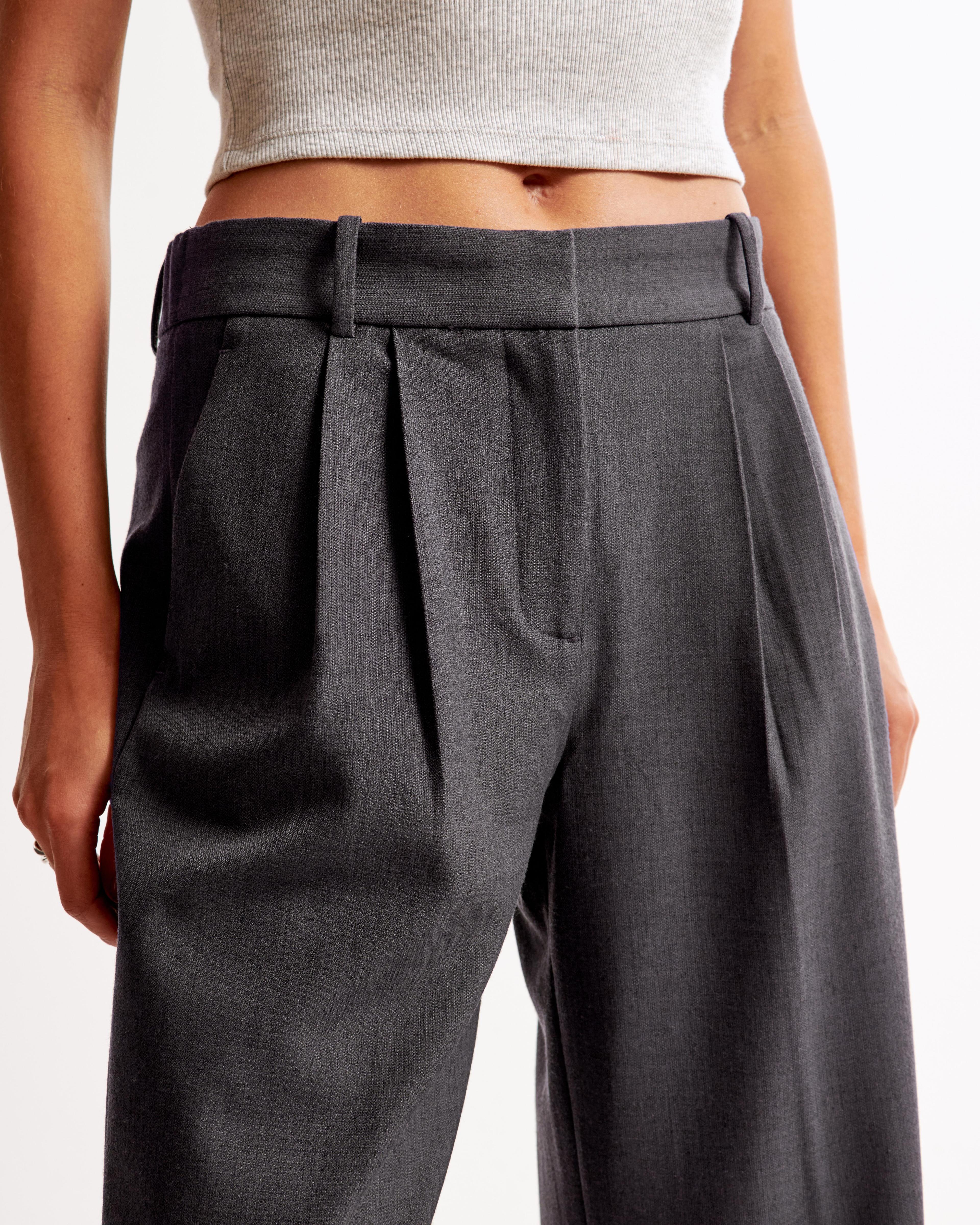 A&F Sloane Low Rise Tailored Wide Leg Pant Product Image