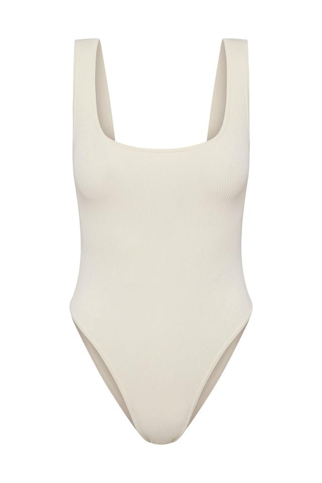 Sardinia Bodysuit - Ivory Rib Product Image