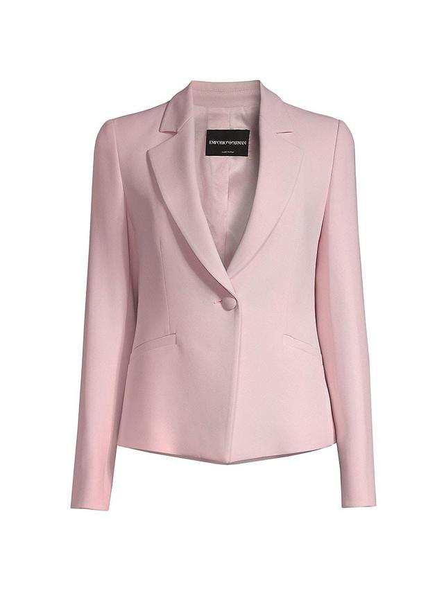 Womens Peaked Crepe Cady One-Button Blazer Product Image