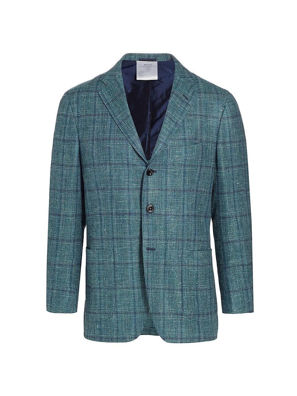 Mens Plaid Wool-Blend Blazer Product Image