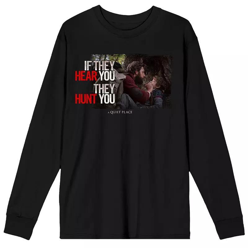 Mens Bioworld A Quiet Place If They Hear You Theyll Hunt You Long Sleeve Graphic Tee Product Image