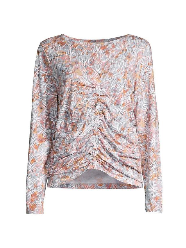 NZT by NIC+ZOE Print Long Sleeve Cotton Top Product Image