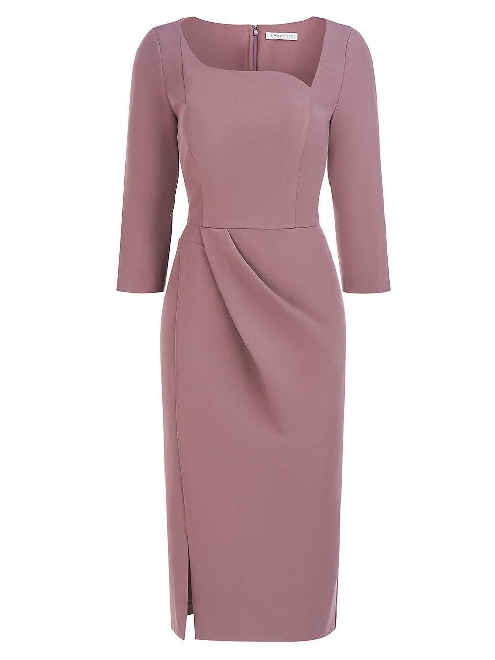 Womens Anya Asymmetric Crepe Midi-Dress Product Image