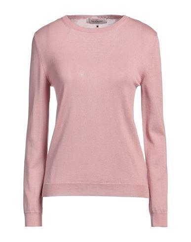 VALENTINO Garavani Woman Sweater Antique Rose Size 8 Wool, Silk, Cashmere In Pink Product Image