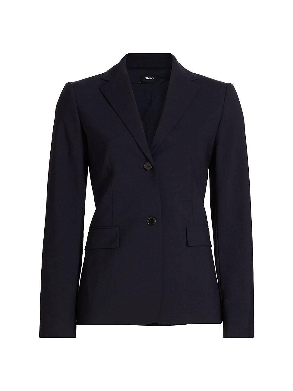 Womens Slim-Fit Wool Blazer Product Image