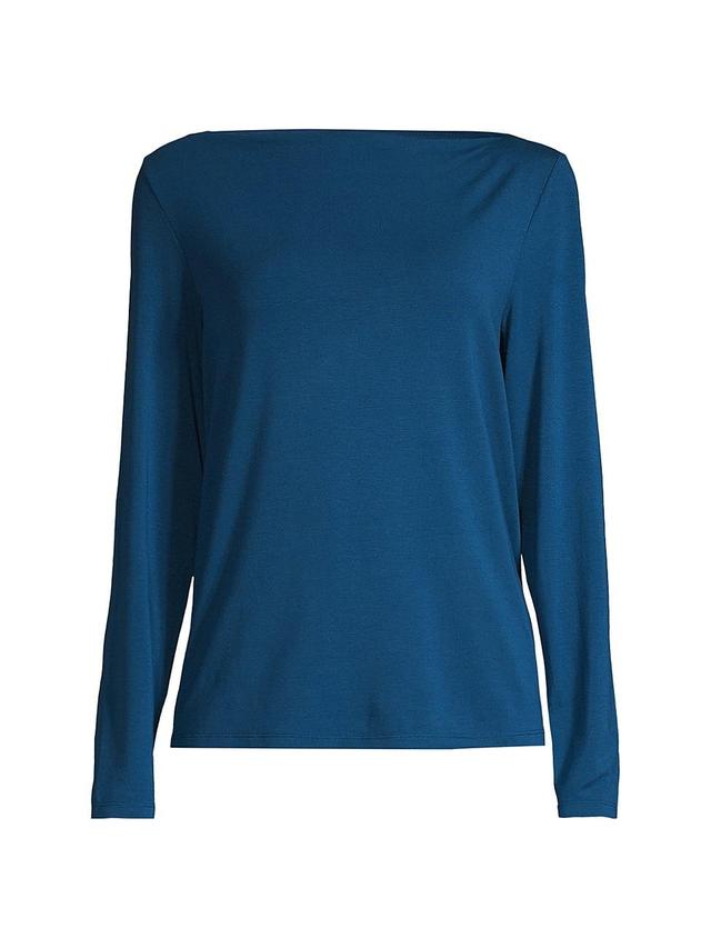 Womens Boatneck Jersey Top Product Image