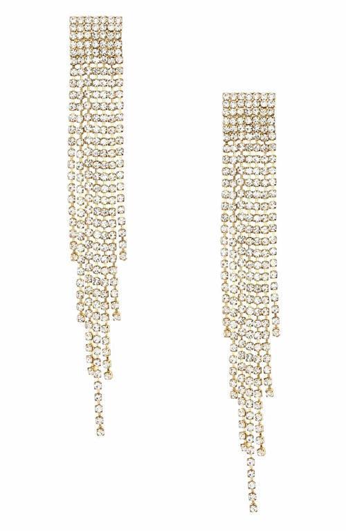 Womens Crystal Fringe 18K Gold-Plated Dangle Earrings Product Image