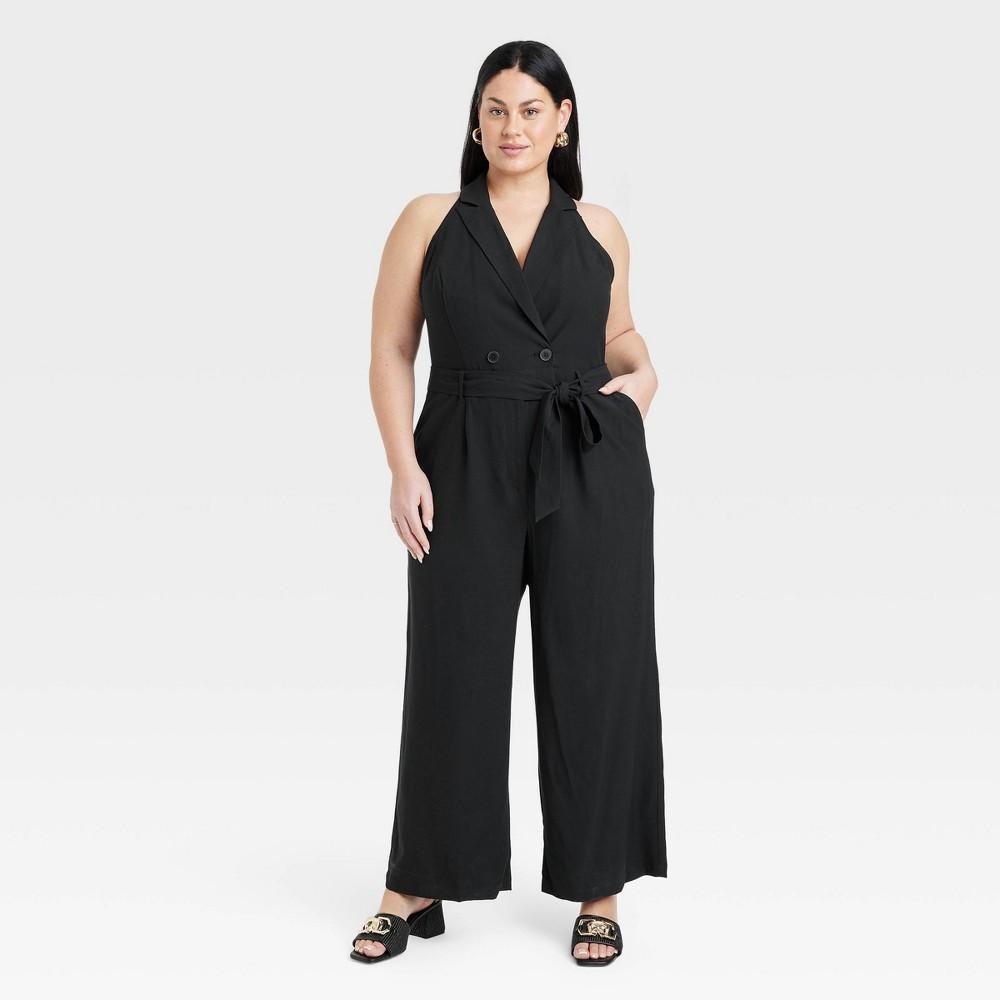 Womens Overt Occasion Jumpsuit - A New Day Black 1X Product Image