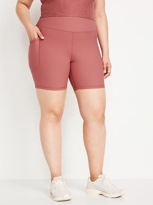 High-Waisted PowerSoft Biker Shorts -- 8-inch inseam Product Image