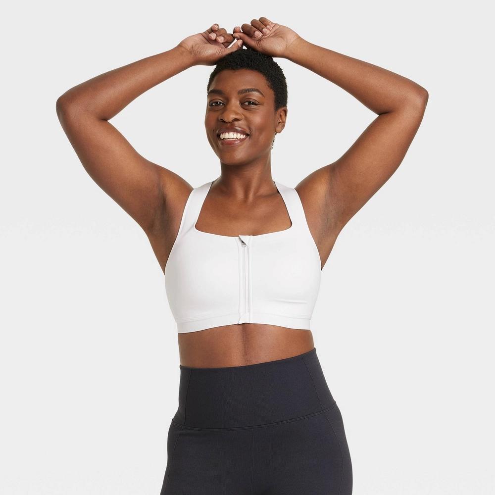 Womens High Support Sculpt Zip-Front Sports Bra - All in Motion Product Image