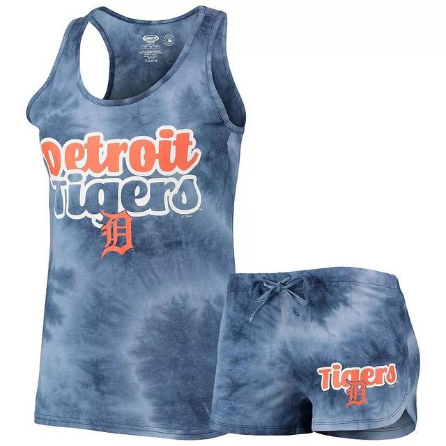 Womens Concepts Sport Detroit Tigers Billboard Racerback Tank Top & Shorts Set Blue Product Image