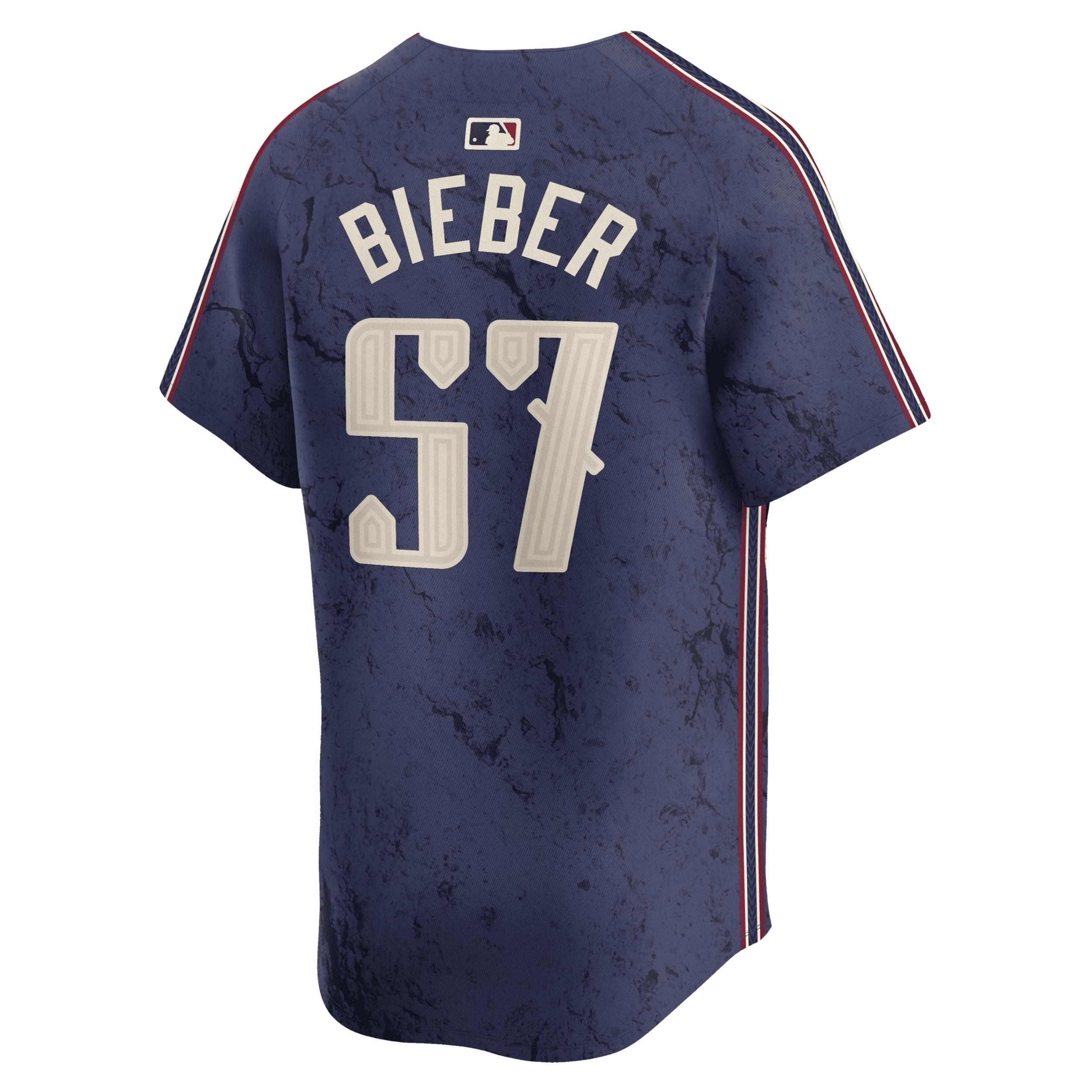 Shane Bieber Cleveland Guardians City Connect Nike Mens Dri-FIT ADV MLB Limited Jersey Product Image