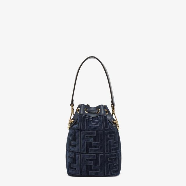 Mon TresorDark blue corduroy mini-bag Product Image