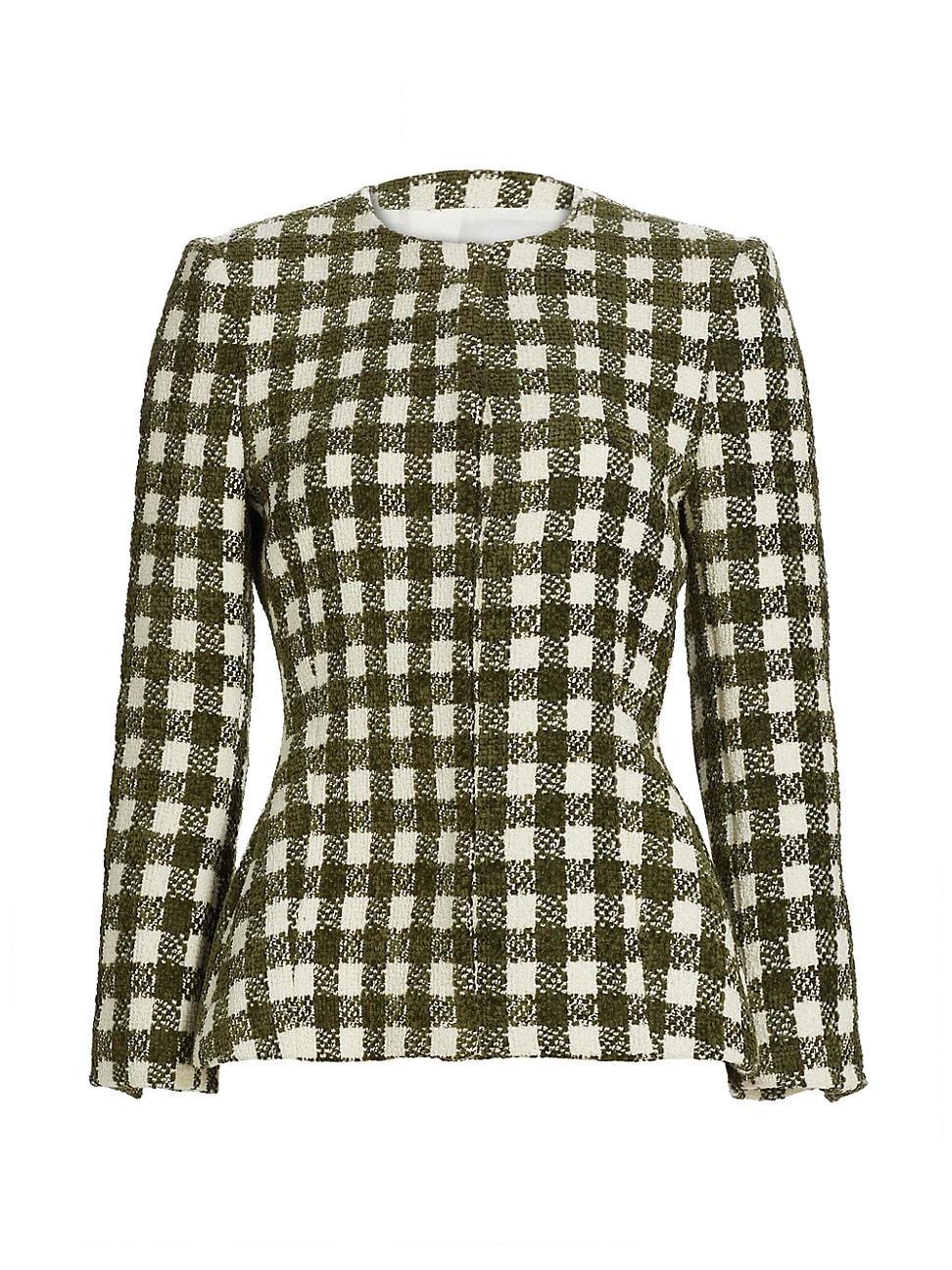 Womens Chenille Check Tweed Jacket Product Image