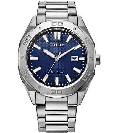 Citizen Mens Eco Drive Weekender Three Hand Stainless Steel Watch Product Image