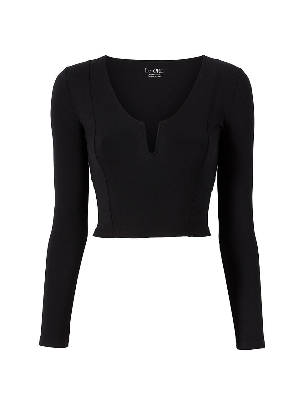 Womens Le Ore Veneto Long-Sleeve Crop Top Product Image