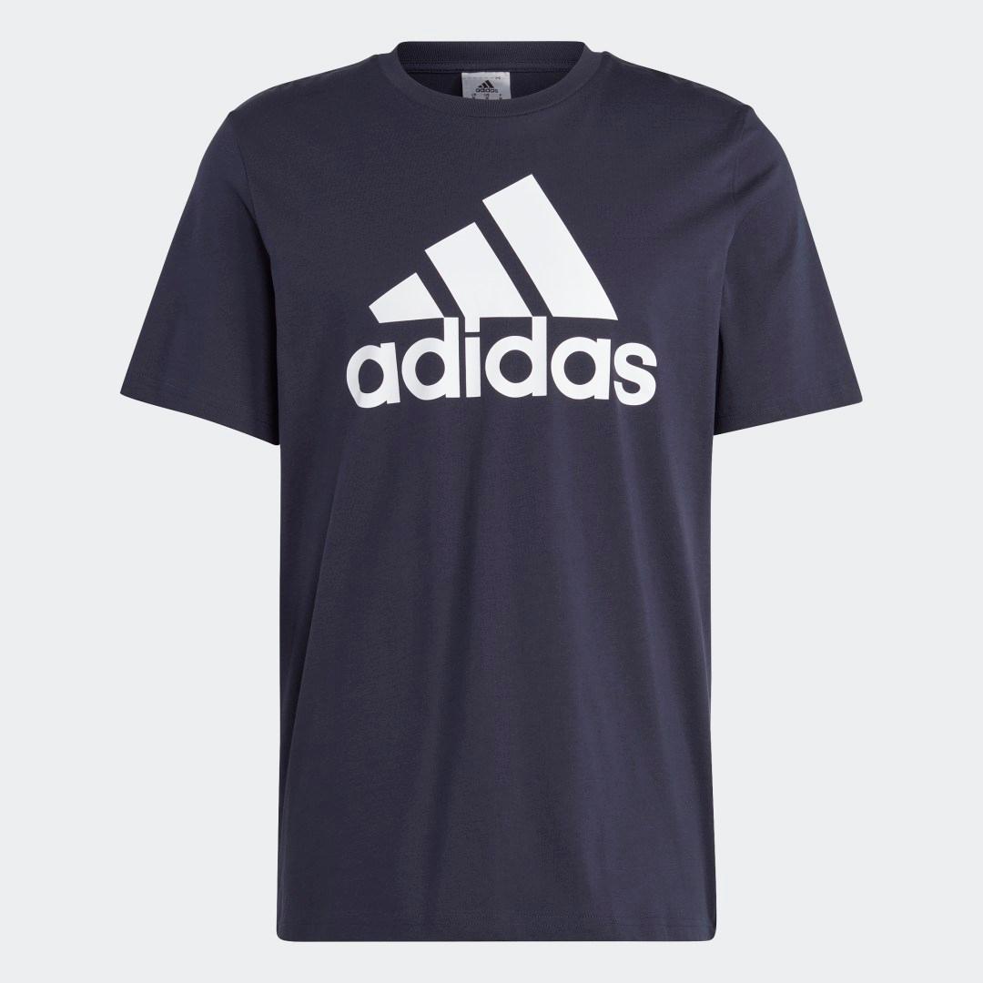 adidas Essentials Single Jersey Big Logo Tee Legend Ink L Mens Product Image